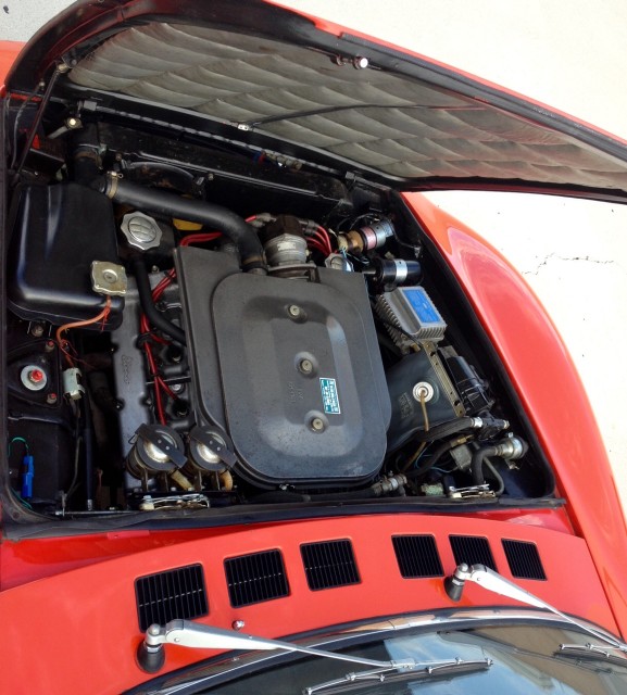 Un-restored engine compartment.  What it should look like.