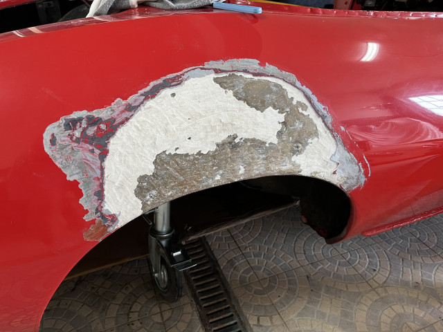 Thus was old damage also but no rust thankfully.