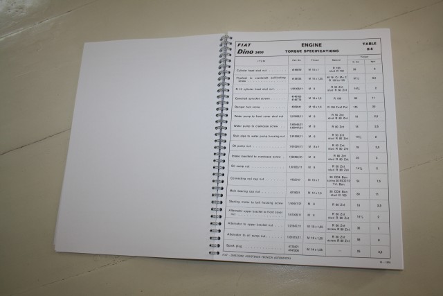 specs torque values etc