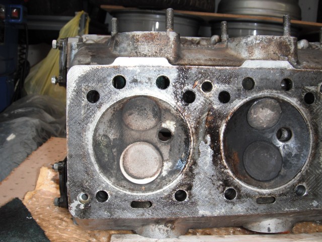 Number 3 chamber after quick use of scouring pad. This is where coolant was intruding apparently.